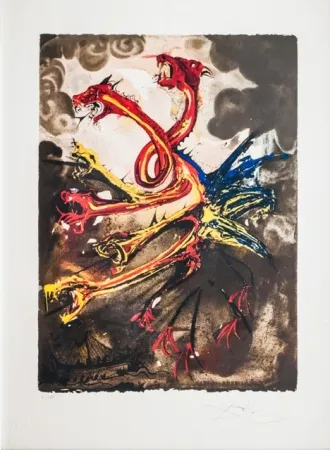 Lithografie Dali - Les Hydres