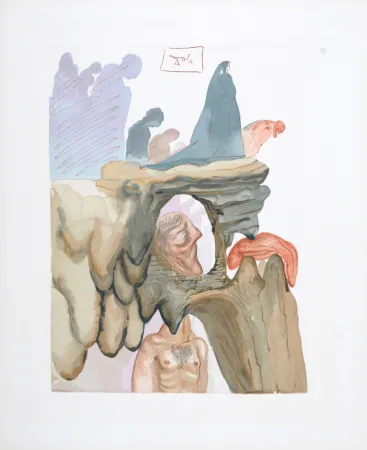 Houtsnede Dali - Les Prévaricateurs, 1963