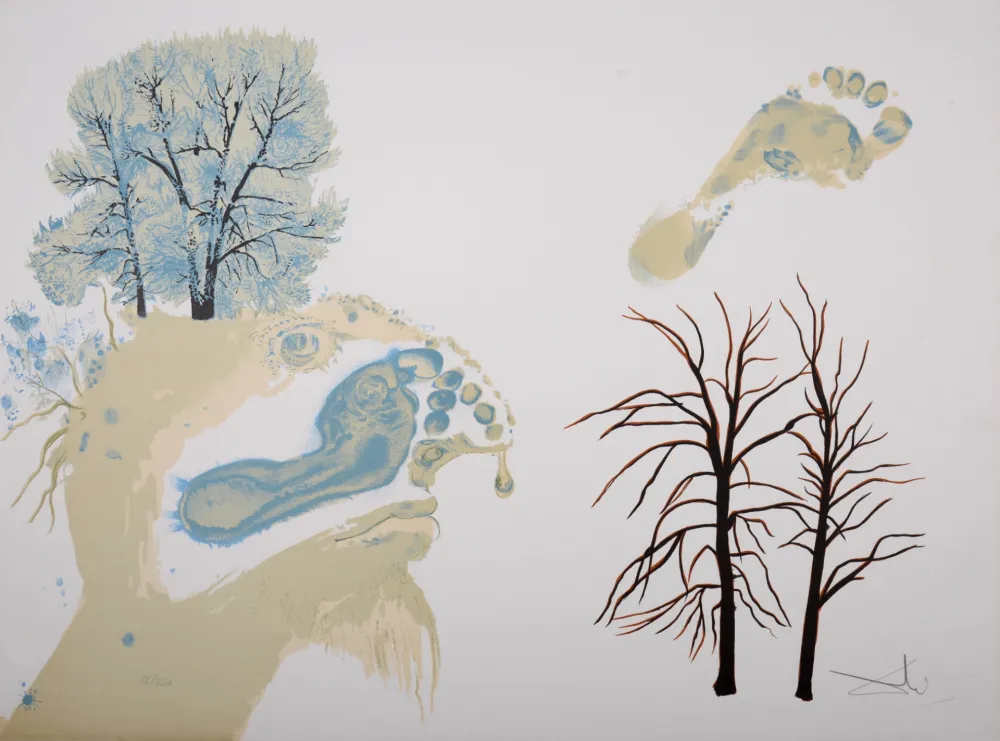 Lithografie Dali - Les Saisons - Winter 