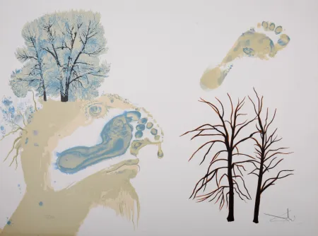 Lithografie Dali - Les Saisons - Winter 