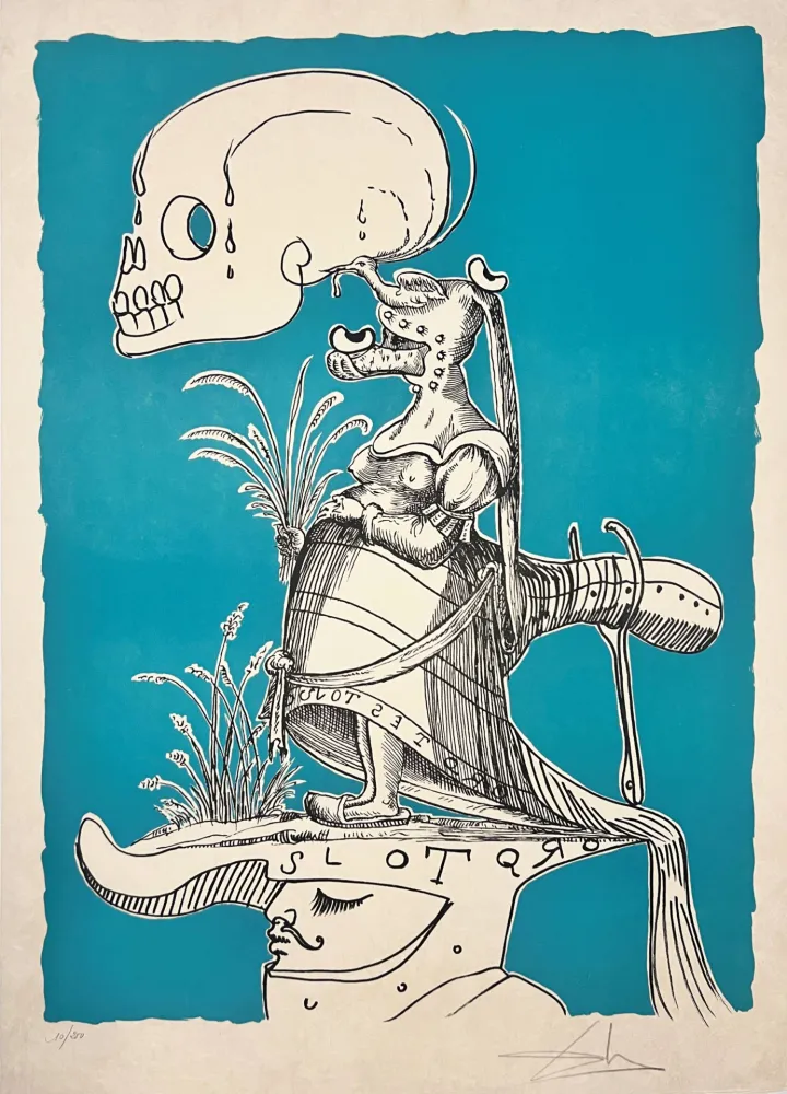 Lithografie Dali - Les Songes Drôlatiques de Pantagruel, Planche III