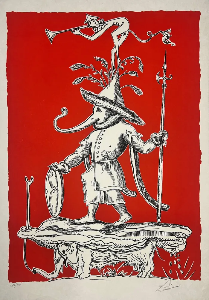 Lithografie Dali - Les Songes Drôlatiques de Pantagruel, Planche IV