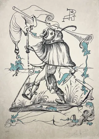 Lithografie Dali - Les Songes Drôlatiques de Pantagruel, Planche VI