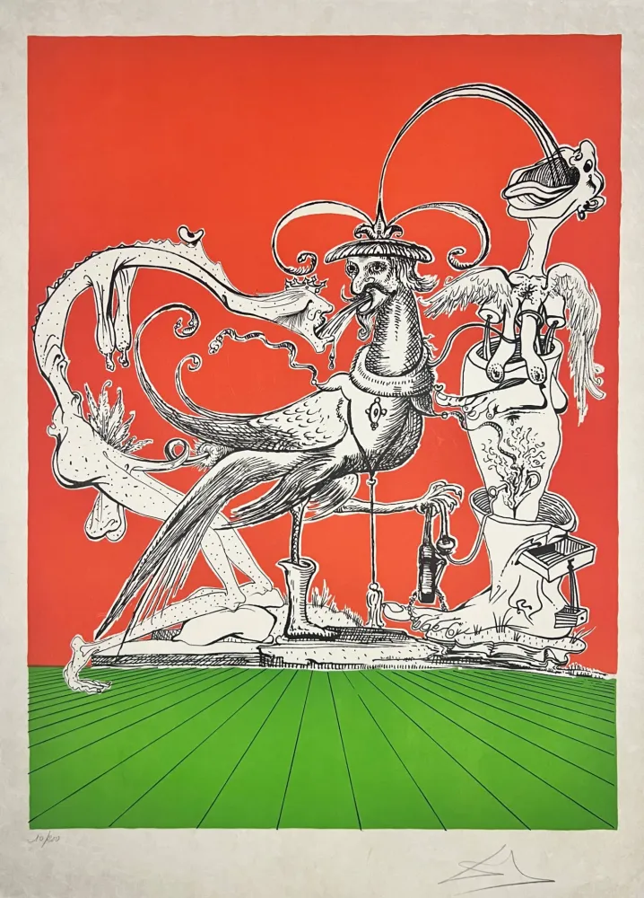 Lithografie Dali - Les Songes Drôlatiques de Pantagruel, Planche VIII