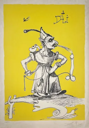 Lithografie Dali - Les Songes Drôlatiques de Pantagruel, Planche X