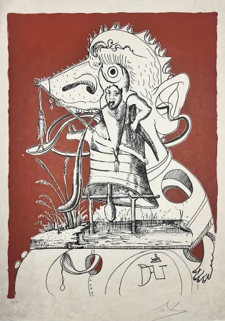 Lithografie Dali - Les Songes Drôlatiques de Pantagruel, Planche XIV