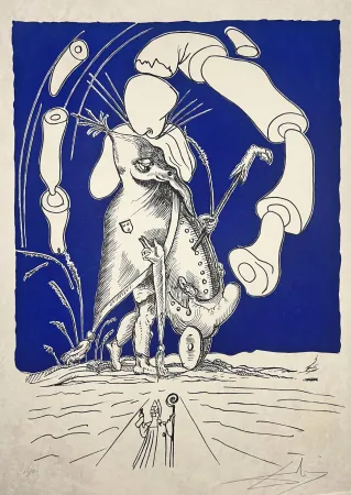 Lithografie Dali - Les Songes Drôlatiques de Pantagruel, Planche XVI