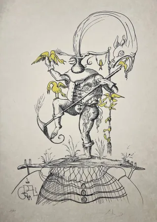 Lithografie Dali - Les Songes Drôlatiques de Pantagruel, Planche XX