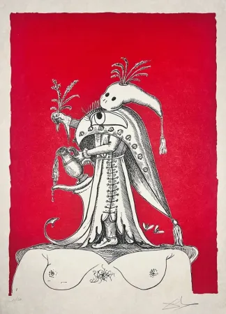 Lithografie Dali - Les Songes Drôlatiques de Pantagruel, Planche XXV