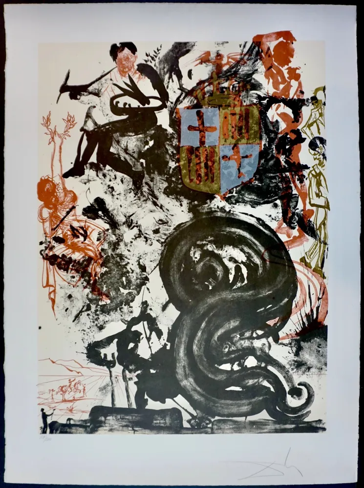 Lithografie Dali - Monument To Picasso