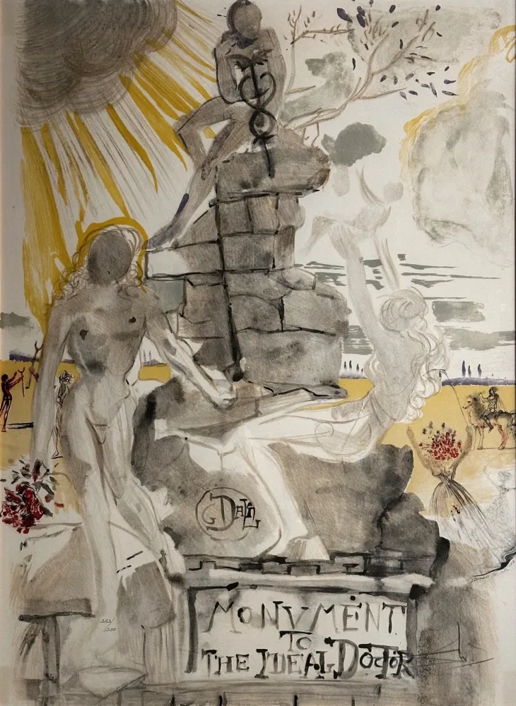 Lithografie Dali - Monument to The Ideal Doctor