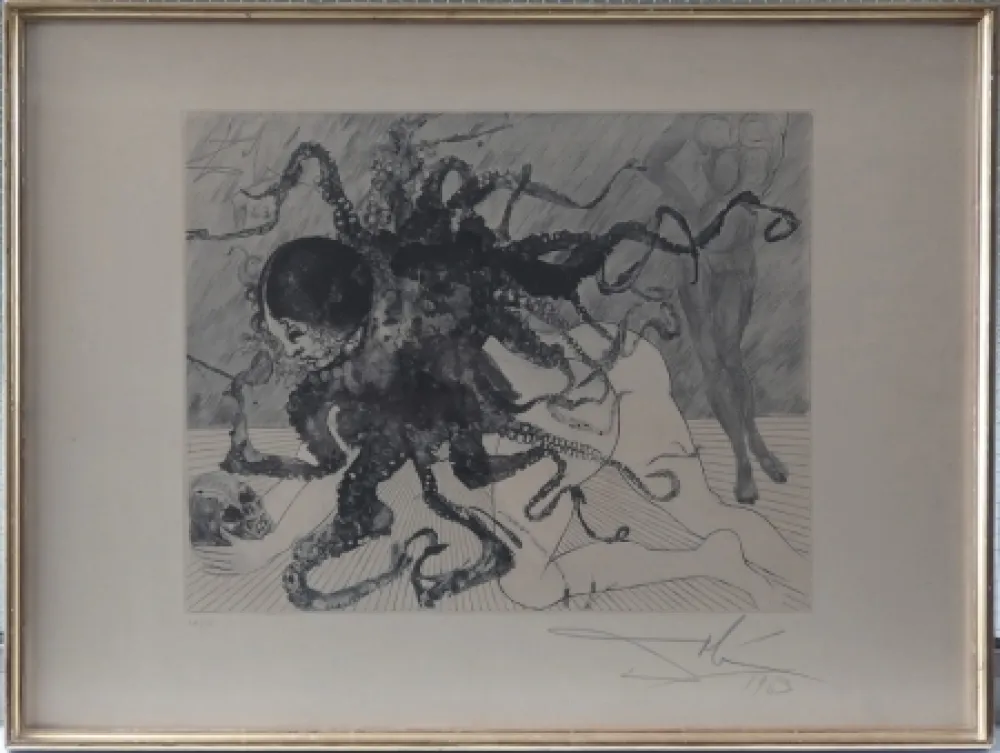 Ets En Aquatint Dali - Mythologie : Medusa