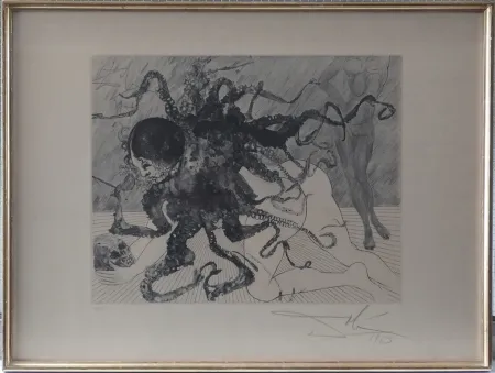 Ets En Aquatint Dali - Mythologie : Medusa