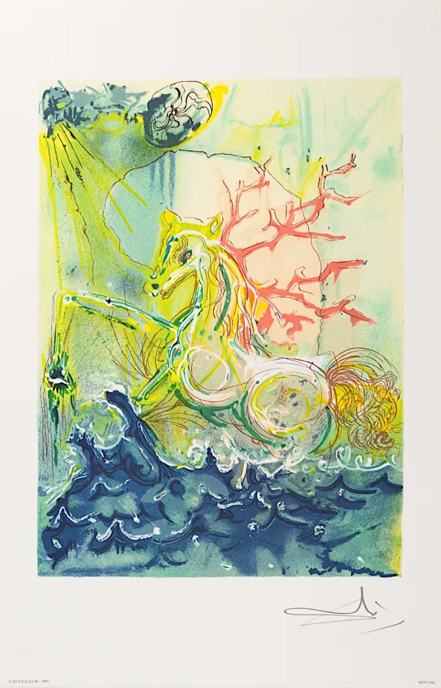 Lithografie Dali - Neptune