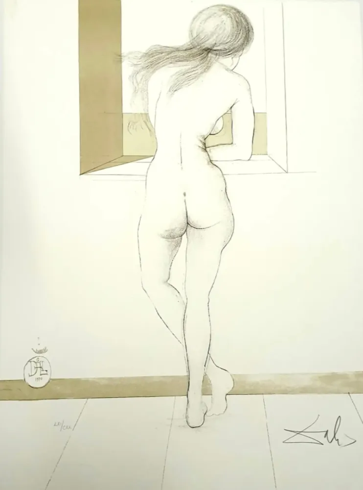 Lithografie Dali - Nude at the Window