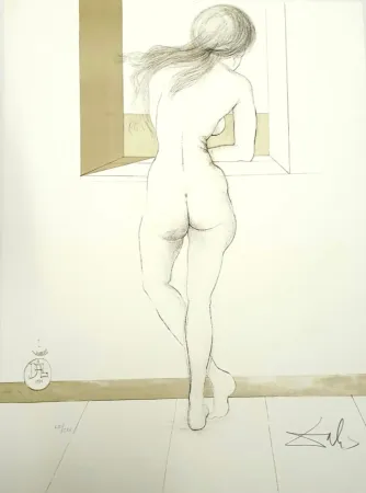 Lithografie Dali - Nude at the Window