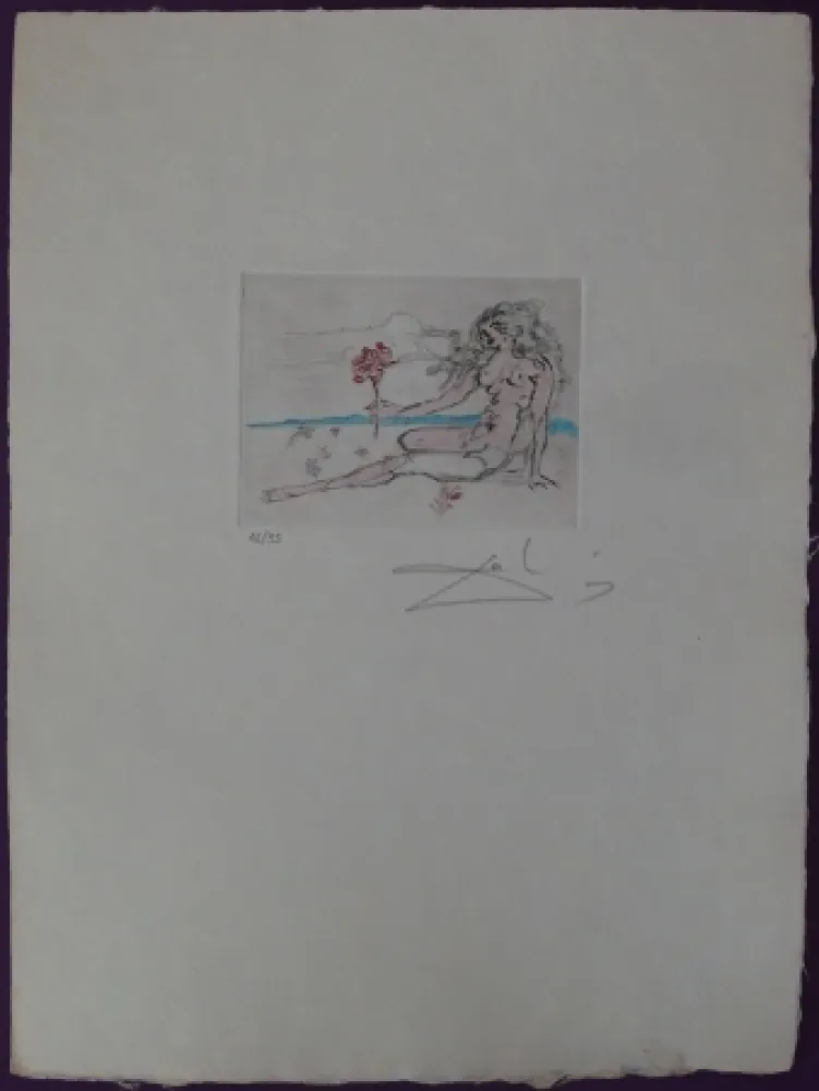 Ets Dali - Nude with rose