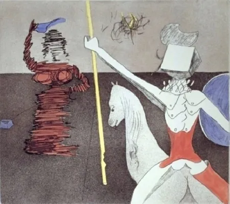 Ets En Aquatint Dali - Off the Battle