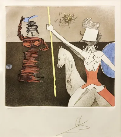 Ets En Aquatint Dali - OFF TO BATTLE