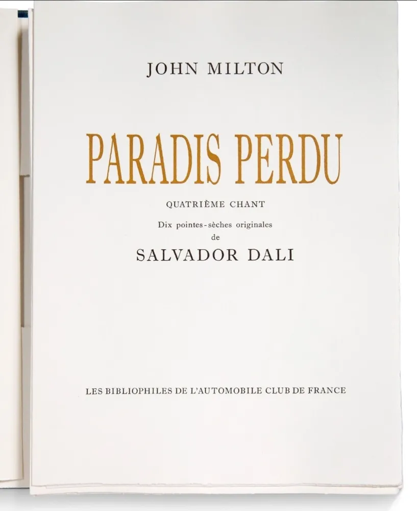 Geïllustreerd Boek Dali - Paradis Perdu/ Milton