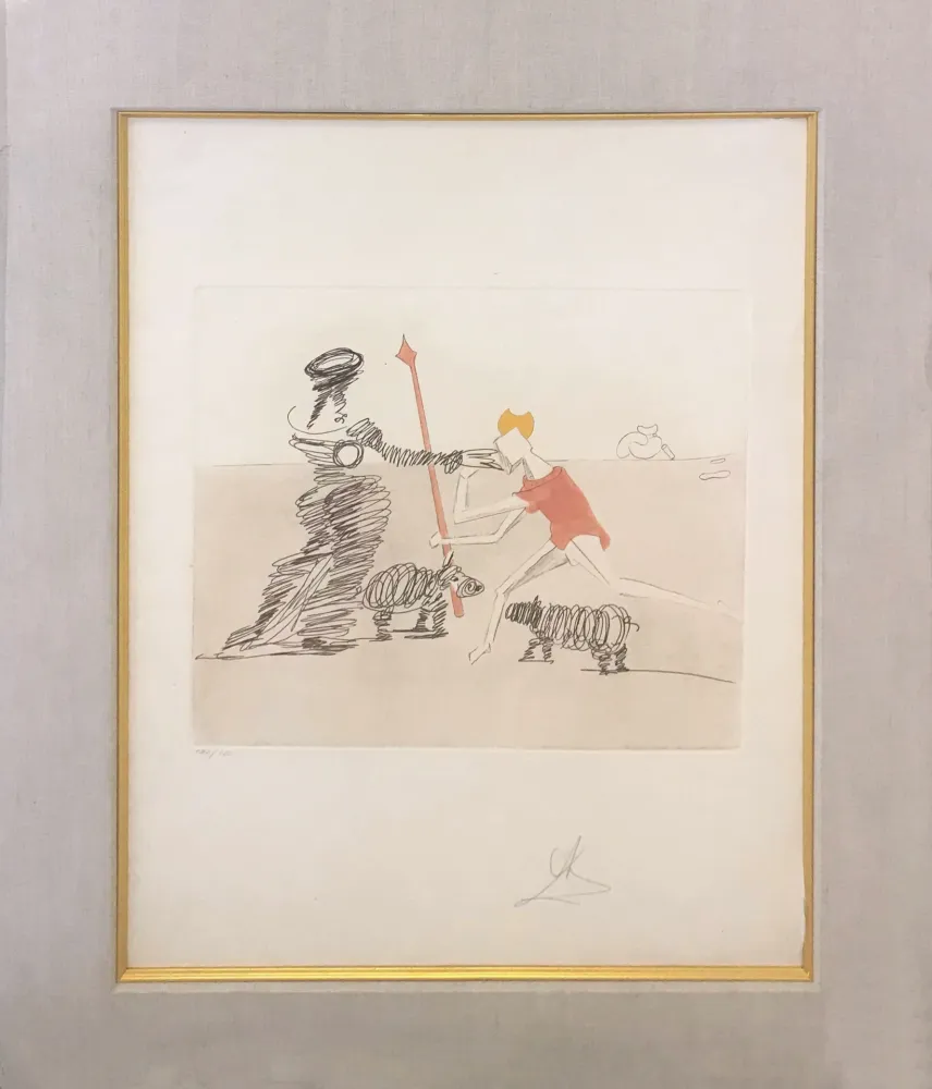 Ets En Aquatint Dali - PASTORALE