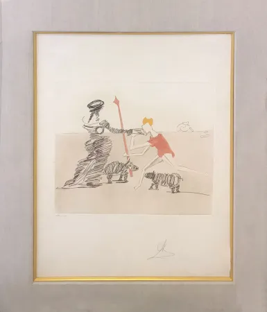 Ets En Aquatint Dali - PASTORALE