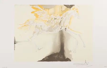 Lithografie Dali - Pégase (Pegasus)