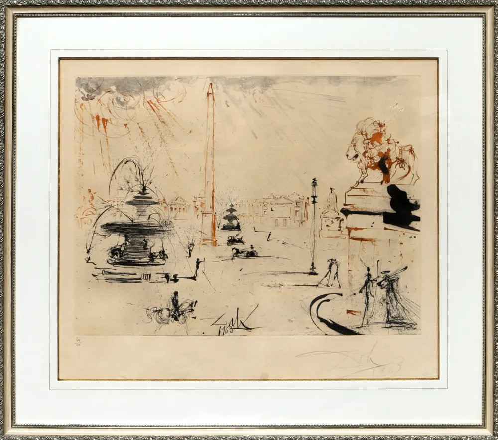 Ets En Aquatint Dali - Place de la Concorde