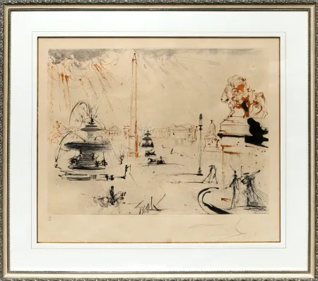 Ets En Aquatint Dali - Place de la Concorde