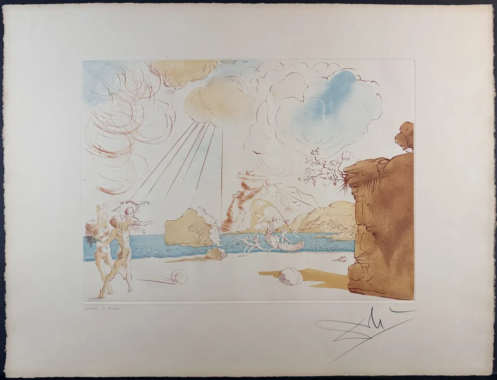 Gravure Dali - Plage de Cadaques