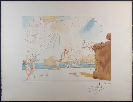Gravure Dali - Plage de Cadaques