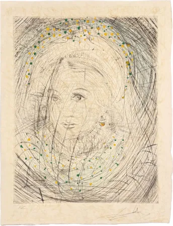 Monotype Dali - Portrait of  Marguerite