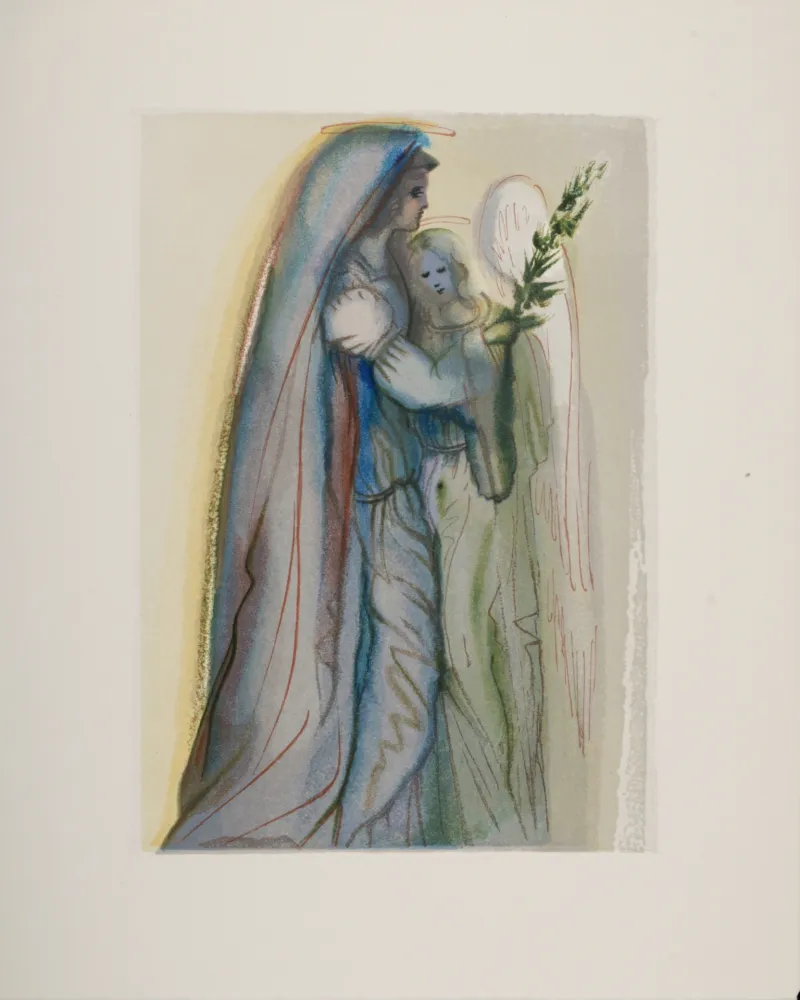 Houtsnede Dali - Préparation à la prière finale, 1963