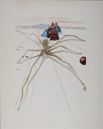 Lithografie Dali - Quittant la corniche de la colère