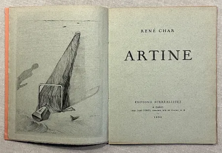 Geïllustreerd Boek Dali - René Char. ARTINE. Avec une gravure de Salvador DALI (1930)