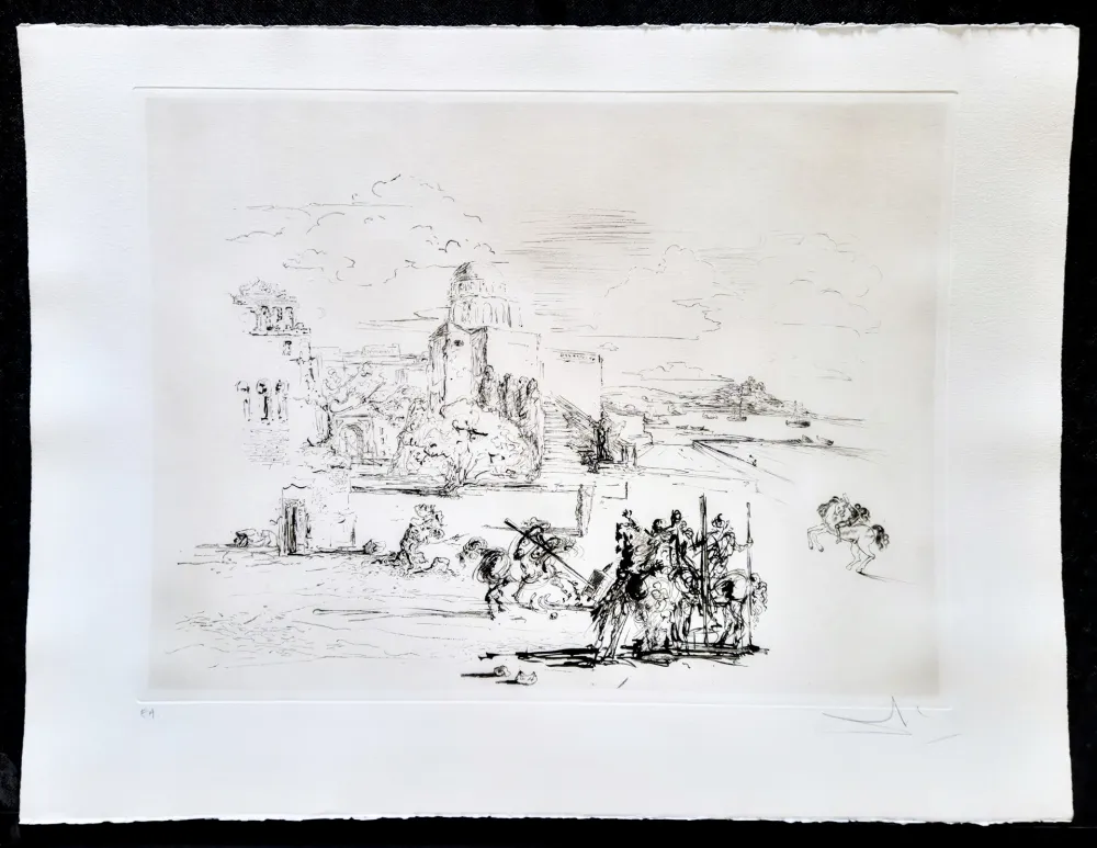 Gravure Dali - Road to Ampurdam (Rome & Cadaques)