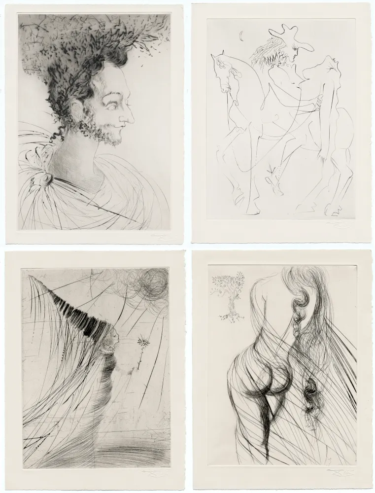 Geïllustreerd Boek Dali - Ronsard : LES AMOURS DE CASSANDRE. 18 pointes-sèches originales (1968)