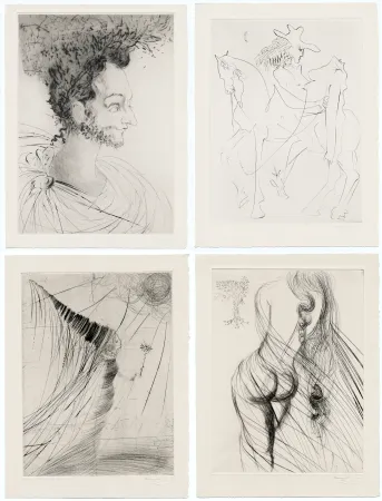 Geïllustreerd Boek Dali - Ronsard : LES AMOURS DE CASSANDRE. 18 pointes-sèches originales (1968)