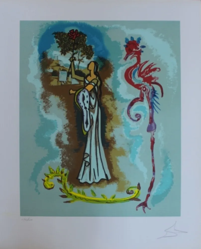 Lithografie Dali - Rowena, from Ivanhoe Series