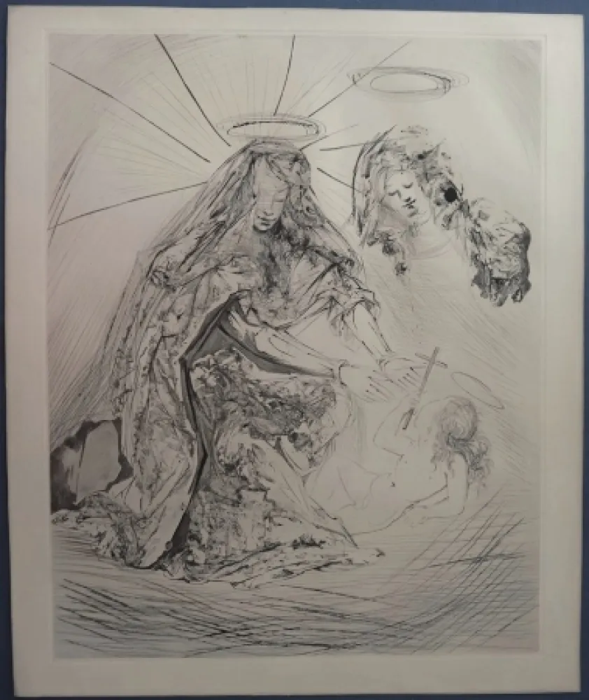 Ets En Aquatint Dali - Sainte Anne