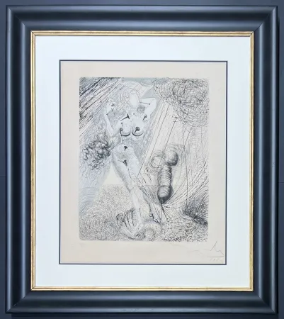 Droge Naald Dali - Salvador Dalì (1904–1989) - Aphrodite - Mixed media incorporating heliogravure and drypoint etching hand-colored on Arches paper - 1963