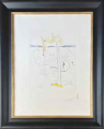 Droge Naald Dali - Salvador Dalí (1904-1989) - Color drypoint etching on Arches paper - 1973