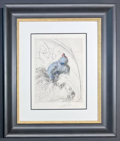 Droge Naald Dali - Salvador Dalí (1904-1989) - Hand watercolored drypoint etching on Japanese paper - 1969