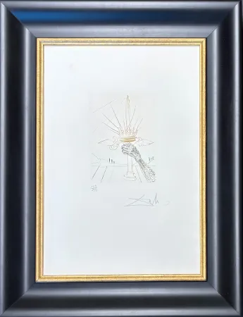 Droge Naald Dali - Salvador Dalì (1904-1989) - King John - Drypoint, etching - 1970