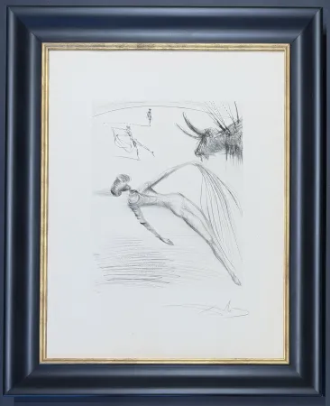 Droge Naald Dali - Salvador Dalí  (1904-1989) - La cogida y la muerte - Drypoint, etching on Arches paper - 1973