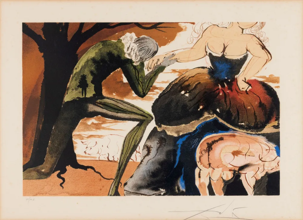 Lithografie Dali - Salvador Dalí (1904–1989) - Le baise-maine - Lithograph on paper - 1971