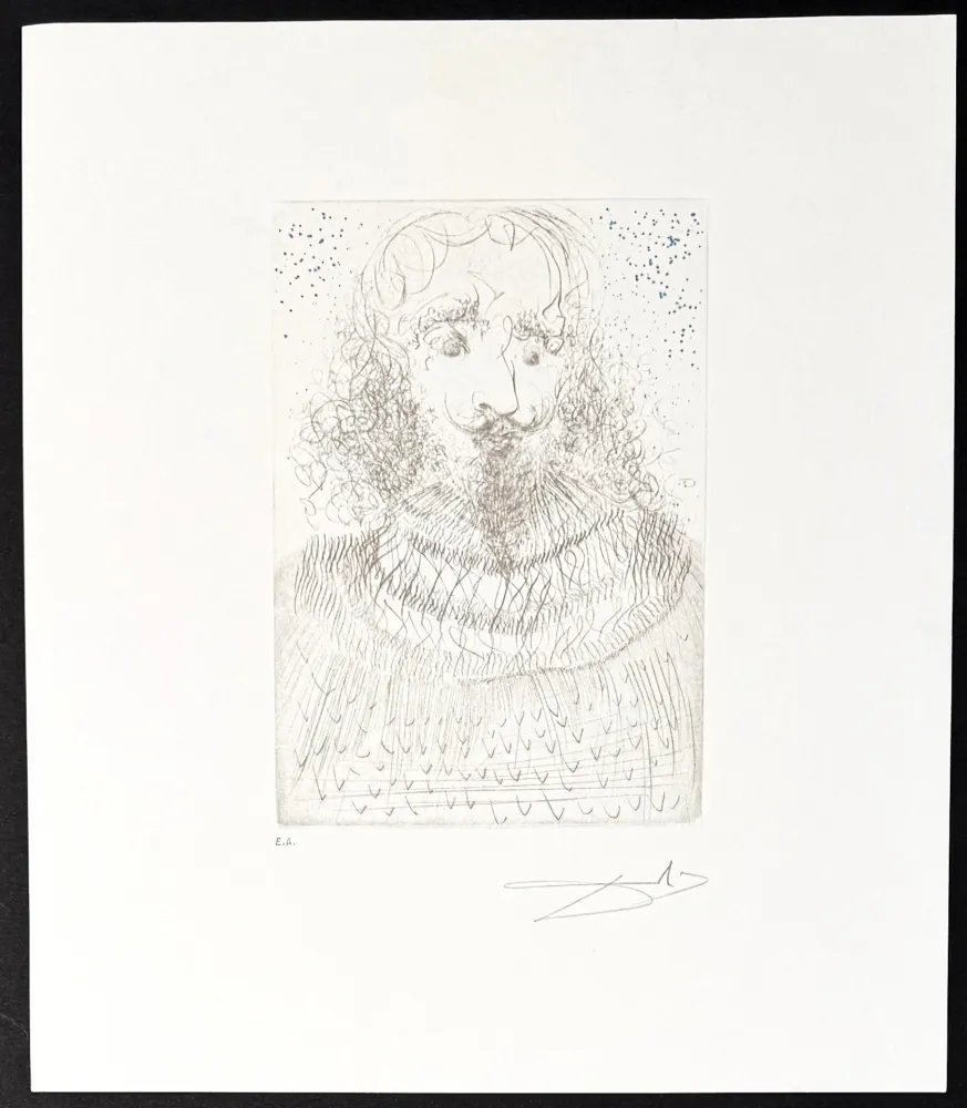 Gravure Dali - Salvador Dalí (1904–1989) - Shakespeare - Drypoint etching on Rives Paper - 1968