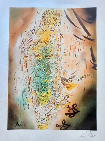 Lithografie Dali - Salvador Dali, Cosmic Madonna, Beautiful surrealist handsigned composition, cca 1970