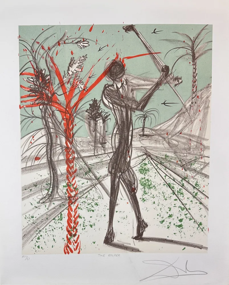 Lithografie Dali - Sports The Golfer