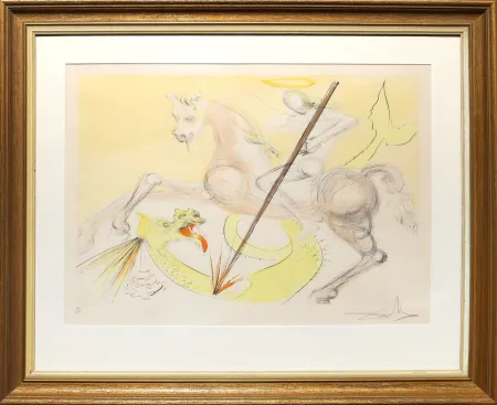 Gravure Dali - St Georges et le Dragon